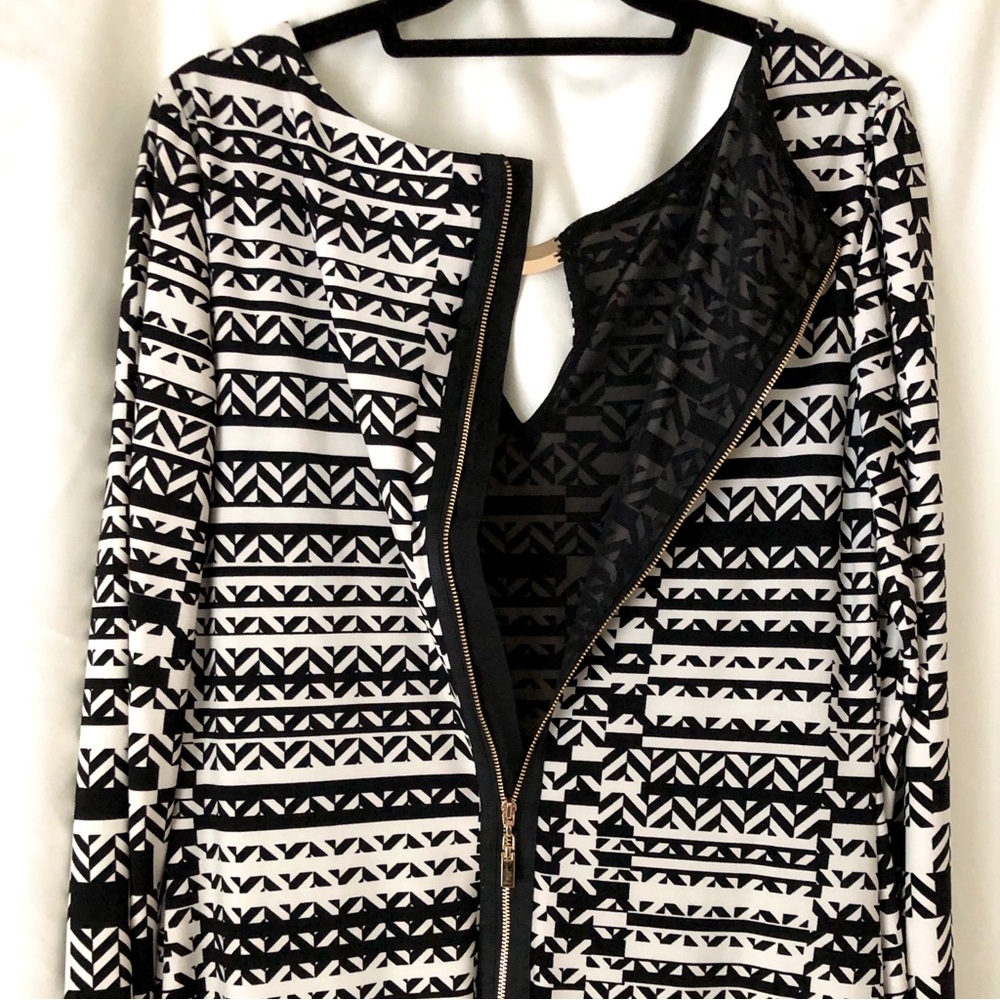 Joseph Ribkoff Black and White Dress Style 153872 Size 12 - Picture 8 of 13